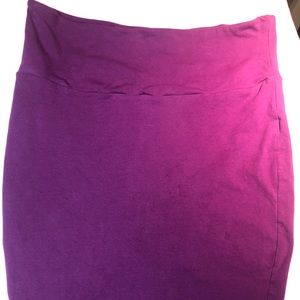 Purple pencil skirt